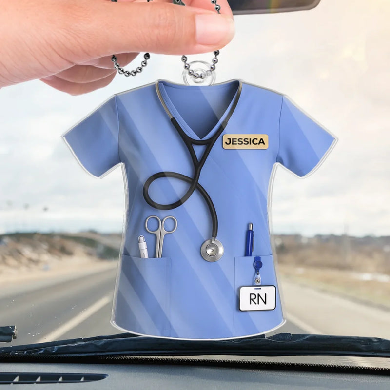 Gentle Hands, Fierce Spirit - Nurse Personalized Custom Car Ornament - Acrylic Custom Shaped - Appreciation, Thank You Gift, Nurse Life, Doctor Life
