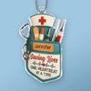 Saving Lives One Heartbeat At A Time - Nurse Personalized Custom Car Ornament - Acrylic Custom Shaped - Appreciation, Thank You Gift, Nurse Life, Doctor Life