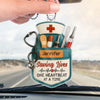 Saving Lives One Heartbeat At A Time - Nurse Personalized Custom Car Ornament - Acrylic Custom Shaped - Appreciation, Thank You Gift, Nurse Life, Doctor Life