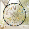 In Every Grip, A Lifetime Of Love - Family Personalized Custom Stained Glass Window Hanging Suncatcher - Mother's Day, Gift For Mom, Grandma