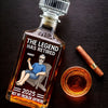 Off The Clock On The Rocks - Family Personalized Custom Glass Whiskey Bottle - Father's Day, Gift For Dad, Grandpa