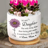 Love Grows Here - Family Personalized Custom Home Decor Ceramic Plant Pot - Mother's Day, House Warming Gift For Mom, Daughter