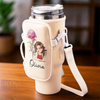 Let Your Soul Blossom - Family Personalized Custom Neoprene Water Bottle Carrier With Pocket - Gift For Yourself, Best Friends, Siblings, Family Members