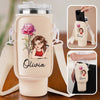 Let Your Soul Blossom - Family Personalized Custom Neoprene Water Bottle Carrier With Pocket - Gift For Yourself, Best Friends, Siblings, Family Members