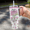 Heart Full Of Love, Hands Full Of Paws - Dog Personalized Custom 3D Inflated Effect Printed 40 Oz Stainless Steel Tumbler With Handle - Gift For Pet Owners, Pet Lovers