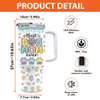 Just A Dog Mom Doing Her Best - Dog Personalized Custom 3D Inflated Effect Printed 40 Oz Stainless Steel Tumbler With Handle - Gift For Pet Owners, Pet Lovers