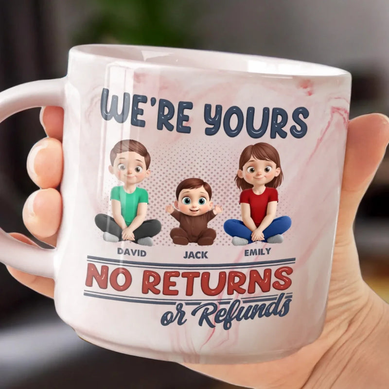 Love Me Or Love Me More - Family Personalized Custom Marble Mug - Gift For Family Members