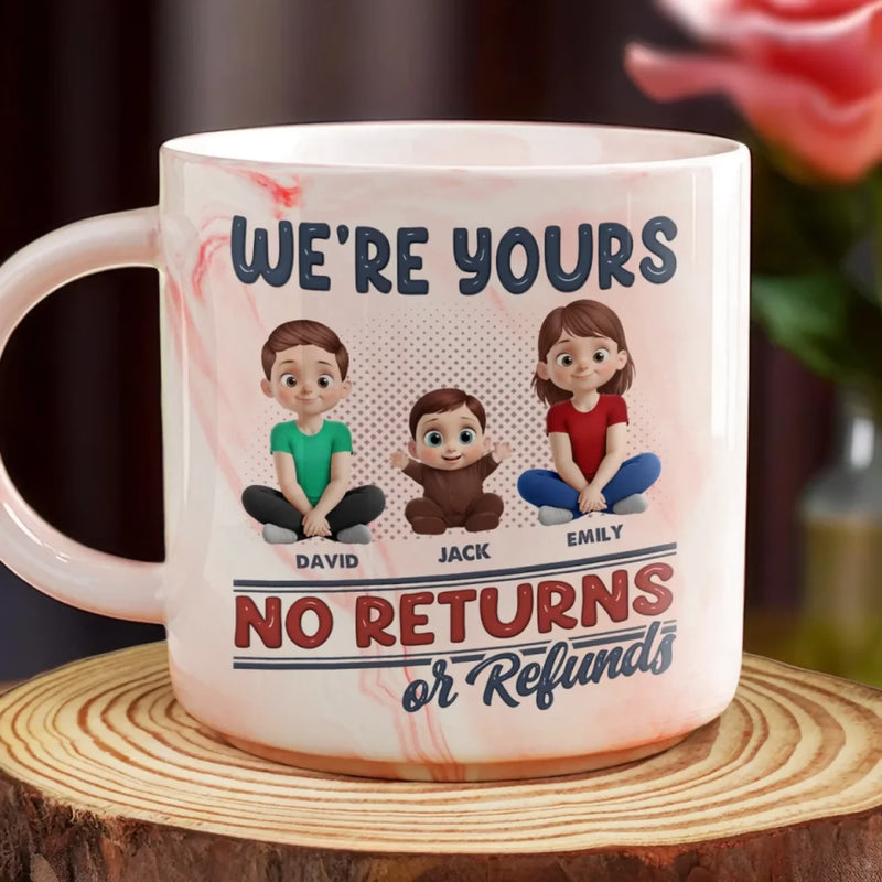 Love Me Or Love Me More - Family Personalized Custom Marble Mug - Gift For Family Members