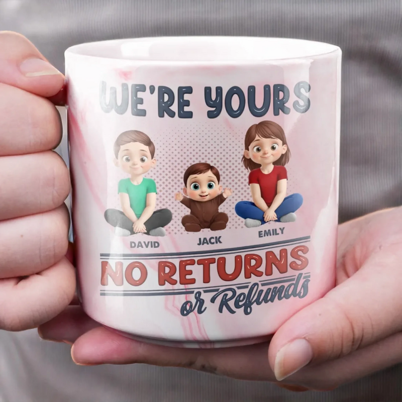 Love Me Or Love Me More - Family Personalized Custom Marble Mug - Gift For Family Members