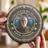 Custom Photo Your Love Still Guides Me - Memorial Personalized Custom Round Shaped Stone With Stand - Sympathy Gift For Family Members