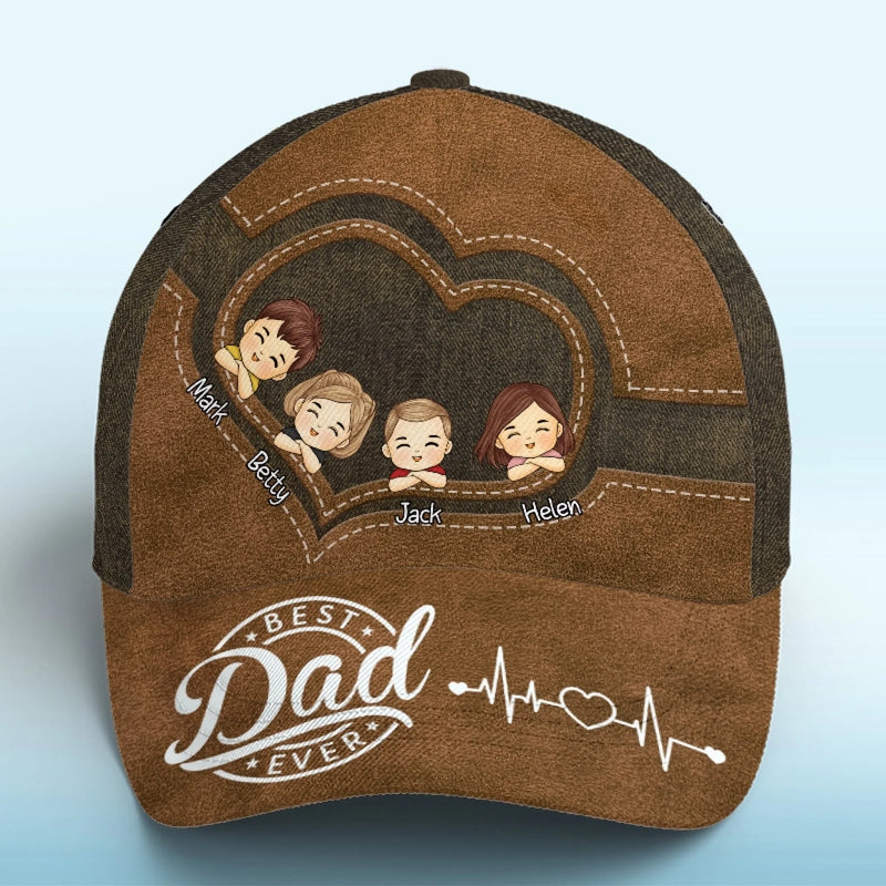 Big Love Under One Little Hat - Family Personalized Custom Hat, All Over Print Classic Cap - New Arrival, Father's Day, Gift For Dad, Grandpa