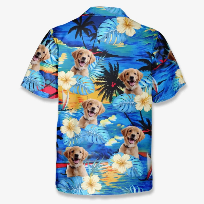 Custom Photo Fur Real, I’m On Vacay - Dog & Cat Personalized Custom Unisex Tropical Hawaiian Aloha Shirt - Summer Vacation Gift, Gift For Pet Owners, Pet Lovers