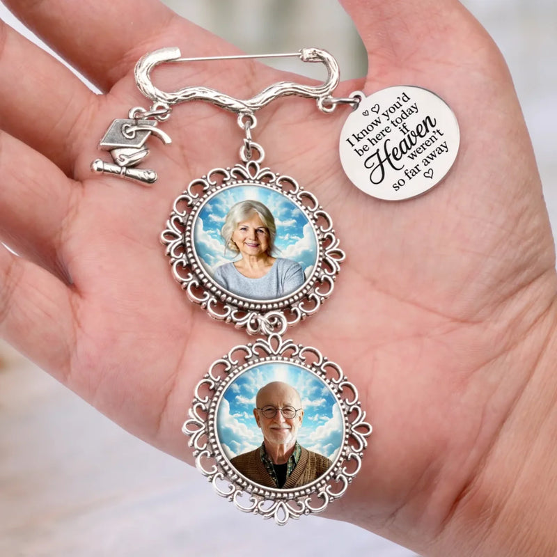 Custom Photo Still With Us, Always - Memorial Personalized Custom Graduation Tassel Pin - Sympathy Gift, Graduation Gift For Family Members, Siblings, Brothers, Sisters