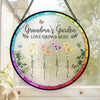 Where Flowers Bloom, Love Grows - Family Personalized Custom Stained Glass Window Hanging Suncatcher - Mother's Day, Gift For Mom, Grandma