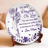 Your Love Is A Gift, Your Strength A Blessing - Family Personalized Custom Ceramic Plate - Mother's Day, Gift For Mom, Daughter