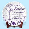 Your Love Is A Gift, Your Strength A Blessing - Family Personalized Custom Ceramic Plate - Mother's Day, Gift For Mom, Daughter