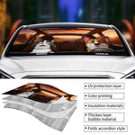 Custom Name Pet Road Trip Gifts for Animal Lovers - Personalized Auto Sunshade