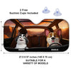 Paws On The Wheel, Tails On The Move - Dog & Cat Personalized Custom Auto Windshield Sunshade, Car Window Protector - Gift For Pet Owners, Pet Lovers