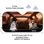 Custom Name Pet Road Trip Gifts for Animal Lovers - Personalized Auto Sunshade