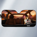 Custom Name Pet Road Trip Gifts for Animal Lovers - Personalized Auto Sunshade