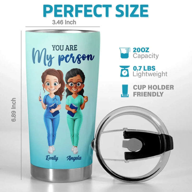 Colleagues By Chance, Friends By Choice - Nurse Personalized Custom Tumbler - Appreciation, Thank You Gift, Nurse Life, Doctor Life