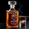 Raising Kids, Raising Glasses - Family Personalized Custom Glass Whiskey Bottle - Father's Day, Gift For Dad, Grandpa