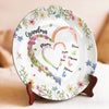 From Grandma to Mom to Us - Family Personalized Custom Ceramic Plate - Mother's Day, Gift For Mom, Grandma