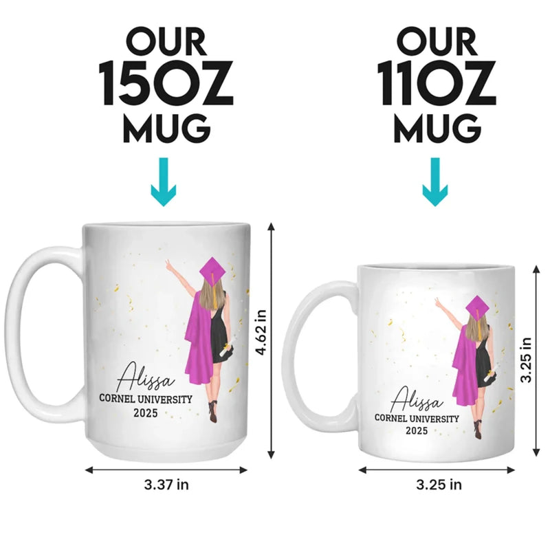 Custom Name College Graduation Gifts - Personalized Mugs