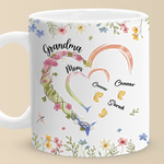 Custom Name Grandma Mom Family Gifts - Personalized Mugs