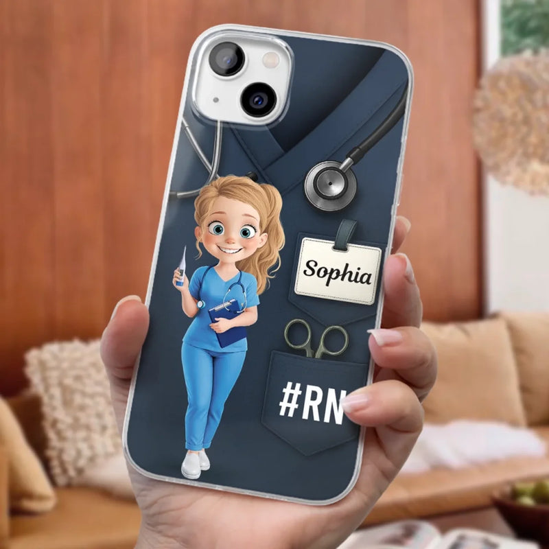 Caring Is My Superpower - Nurse Personalized Custom Clear Phone Case - Appreciation, Thank You Gift, Nurse Life, Doctor Life