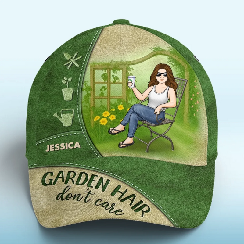 Gardening Is My Therapy - Family Personalized Custom Hat, All Over Print Classic Cap -  Gift For Yourself, Best Friends, Siblings, Family Members, Gardening Lovers