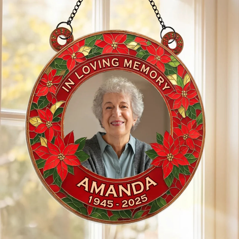 Custom Photo Until We Meet Again, We Hold You Close - Memorial Personalized Window Hanging Suncatcher Ornament - Sympathy Gift For Family Members