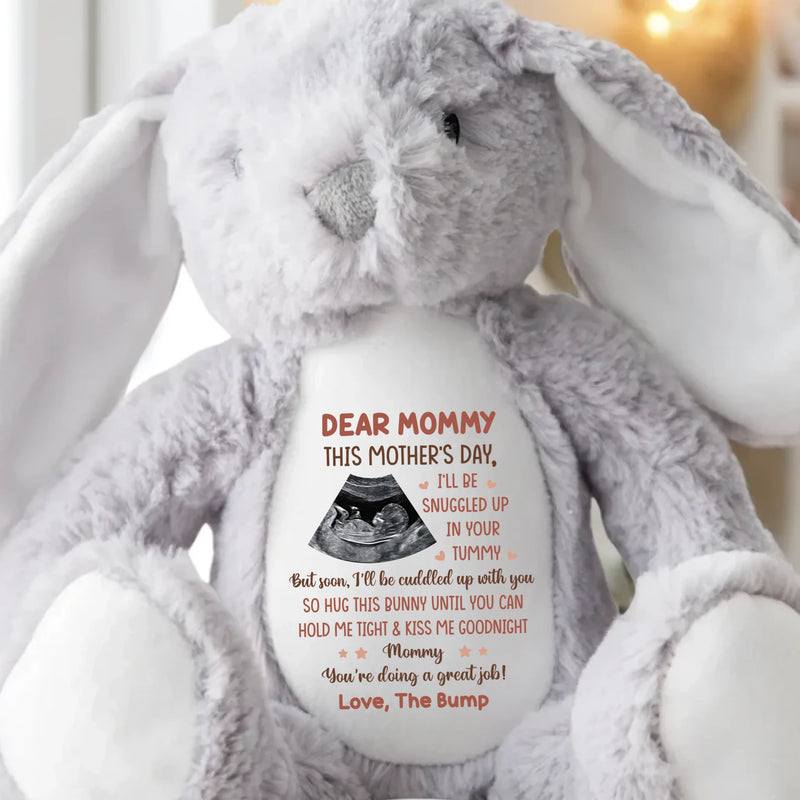 Custom Photo Mom, You’re My Forever Snuggle Buddy - Family Personalized Custom Easter Bunny Plush - Mother's Day, Baby Shower Gift, Gift For First Mom