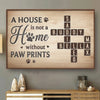 Where Paws Roam, Love Is Always Home - Memorial Personalized Custom Horizontal Poster - Sympathy Gift For Pet Owners, Pet Lovers