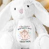 Tiny Feet, Big Love - Family Personalized Custom Easter Bunny Plush - Mother's Day, Baby Shower Gift, Gift For First Mom