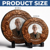 Custom Photo Always With Us, Always Watching Over - Memorial Personalized Custom Round Shaped Stone With Stand - Sympathy Gift For Family Members
