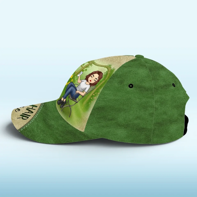 Garden Hair, Don’t Care - Family Personalized Custom Hat, All Over Print Classic Cap -  Gift For Yourself, Best Friends, Siblings, Family Members, Gardening Lovers