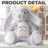 Tiny Feet, Big Love - Family Personalized Custom Easter Bunny Plush - Mother's Day, Baby Shower Gift, Gift For First Mom