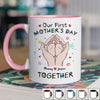 Love Begins Here - Family Personalized Custom Accent Mug - Mother's Day, Baby Shower Gift, Gift For First Mom