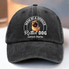 Master Of The Meow & Woof Crew - Dog & Cat Personalized Custom Vintage Washed Denim Baseball Cap - Father's Day, Mother's Day, Gift For Mom, Dad, Pet Owners, Pet Lovers