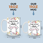 Custom Name Long Distance State Map Gifts - Personalized Mugs
