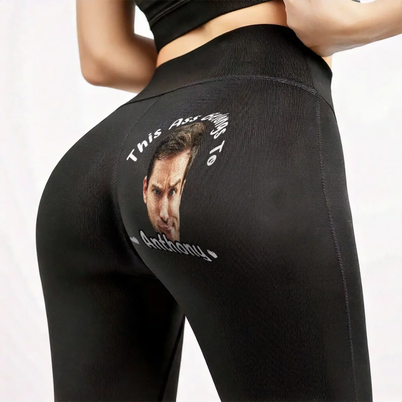 Custom Photo Belongs To Me And Me Only - Personalized Custom Women Leggings - Gift For Wife, Anniversary