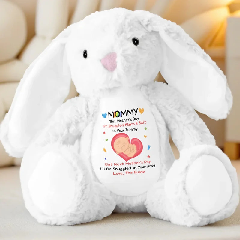 Already Loved, Not Yet Born - Family Personalized Custom Easter Bunny Plush - Mother's Day, Baby Shower Gift, Gift For First Mom, Newborn Baby