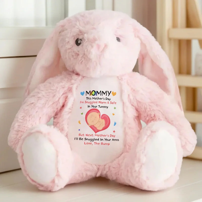 Already Loved, Not Yet Born - Family Personalized Custom Easter Bunny Plush - Mother's Day, Baby Shower Gift, Gift For First Mom, Newborn Baby