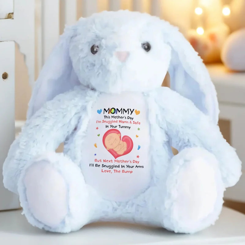 Already Loved, Not Yet Born - Family Personalized Custom Easter Bunny Plush - Mother's Day, Baby Shower Gift, Gift For First Mom, Newborn Baby