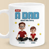 Bonded by Love, Not Just Blood - Family Personalized Custom Mug - Father's Day, Gift For Dad
