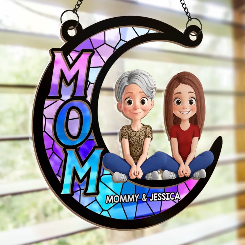 You Complete My World, Mom - Family Personalized Window Hanging Suncatcher Ornament - Mother's Day, Gift For Mom