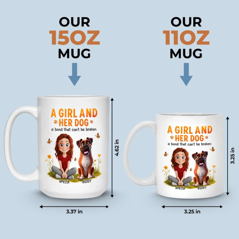 Bound By Love, Connected By Paws - Dog Personalized Custom Mug - Mother's Day, Gift For Pet Owners, Pet Lovers