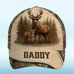 Custom Name Deer Family Gifts for Grandpa - Personalized Classic Cap