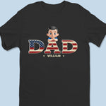Custom Name Cartoon Kids Gifts for Papa - Personalized Apparel